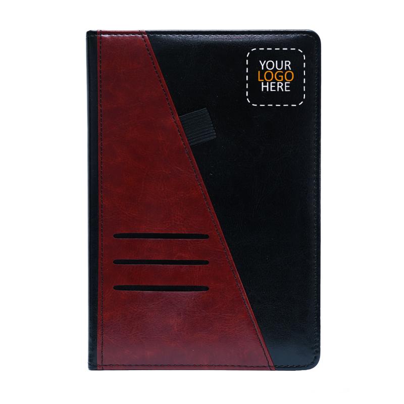 Red and Black -  Premium Quality Soft Thermal PU Notebook With Logo